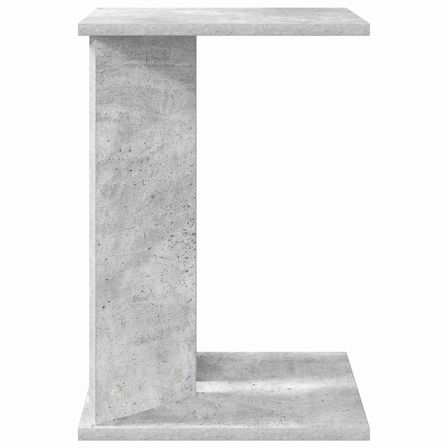 Bijzettafel Beton Grijs 35 x 25 x 50 cm Bewerkt hout