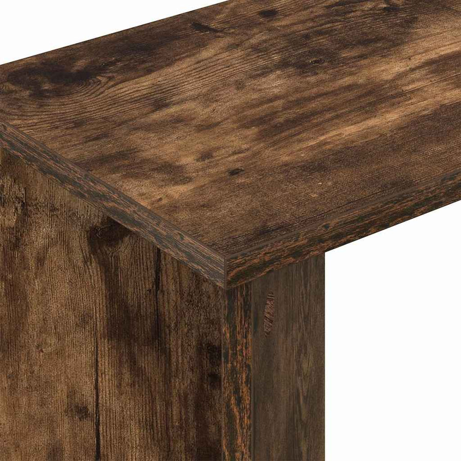 Bijzettafel Gerookt eiken 35 x 25 x 50 cm Bewerkt hout