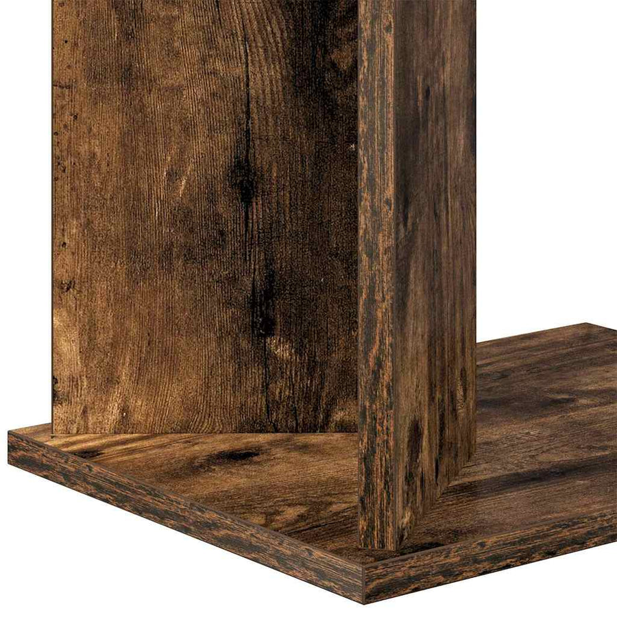 Bijzettafel Gerookt eiken 35 x 25 x 50 cm Bewerkt hout