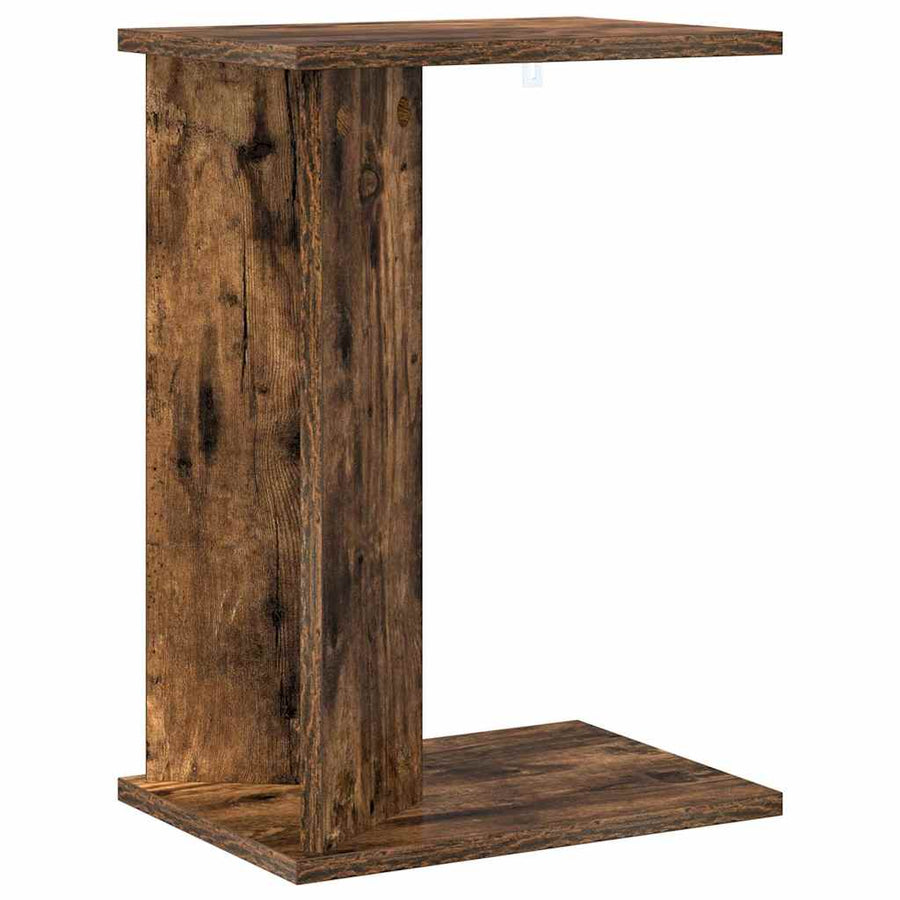Bijzettafel Gerookt eiken 35 x 25 x 50 cm Bewerkt hout