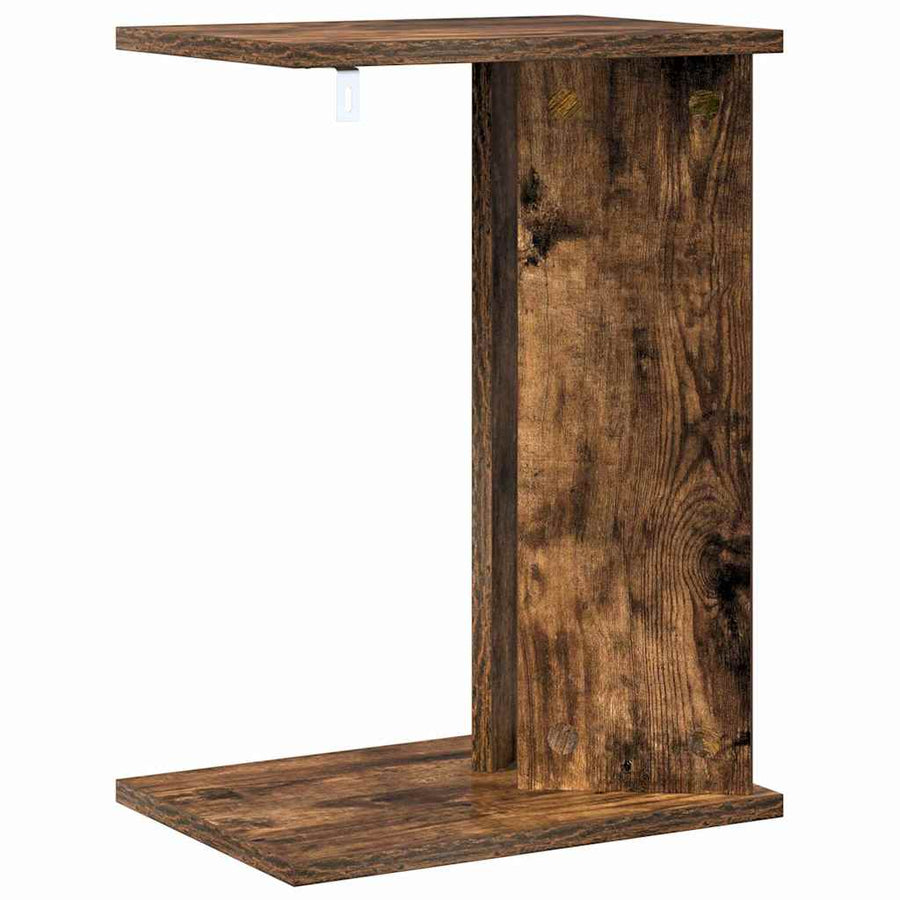 Bijzettafel Gerookt eiken 35 x 25 x 50 cm Bewerkt hout