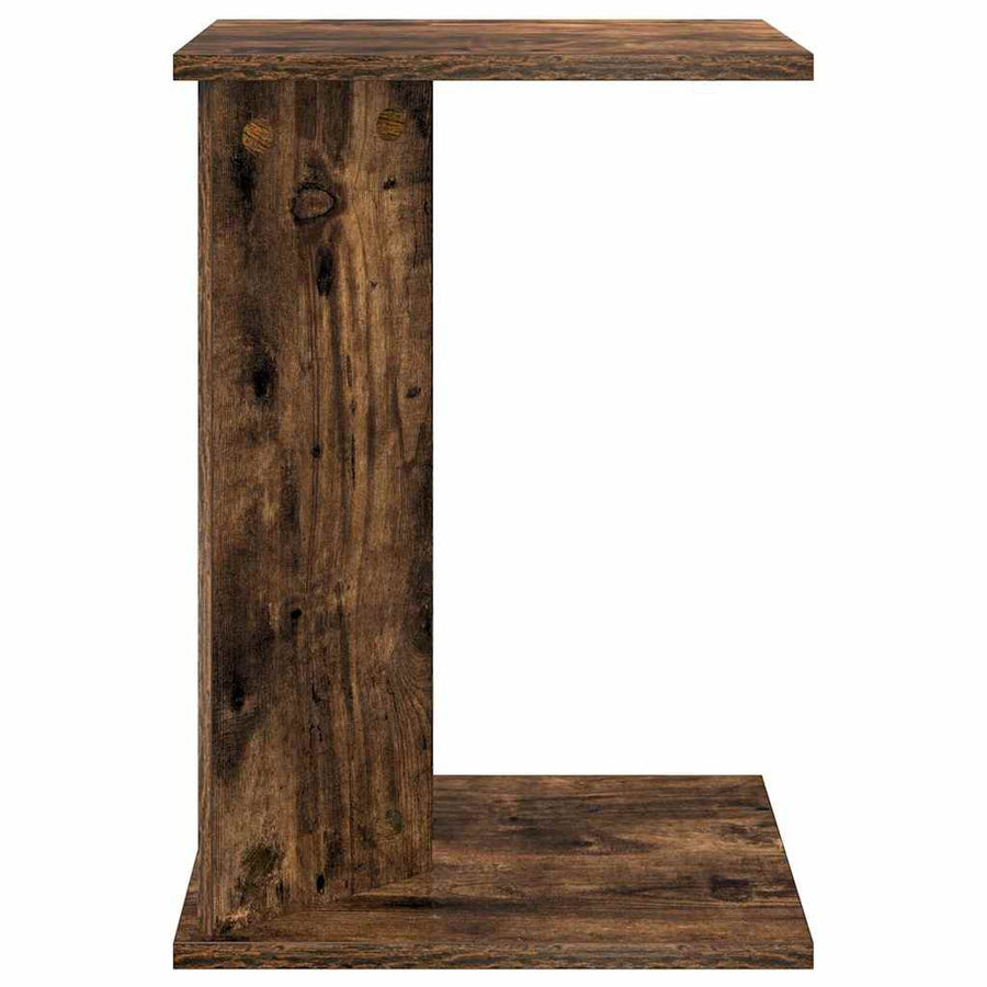 Bijzettafel Gerookt eiken 35 x 25 x 50 cm Bewerkt hout