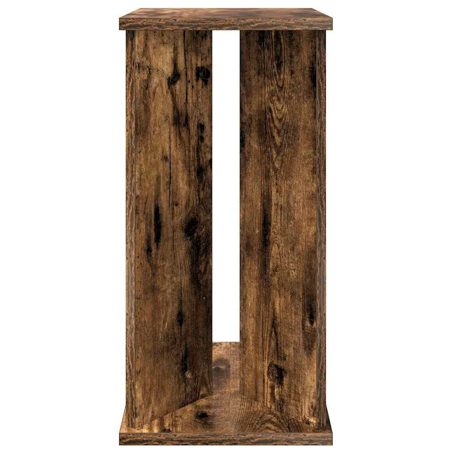 Bijzettafel Gerookt eiken 35 x 25 x 50 cm Bewerkt hout