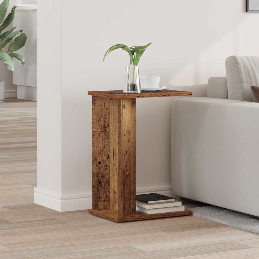 Bijzettafel Oudhout 35 x 25 x 50 cm Bewerkt hout