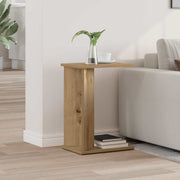Bijzettafel bewerkt hout 35x25x50 cm eiken