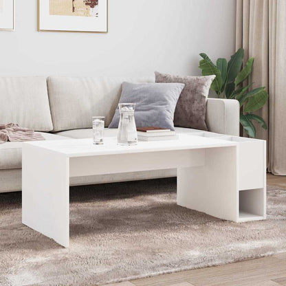 Salontafel Wit 101,5 x 50 x 37 cm Bewerkt hout