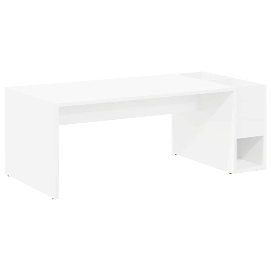 Salontafel Wit 101,5 x 50 x 37 cm Bewerkt hout