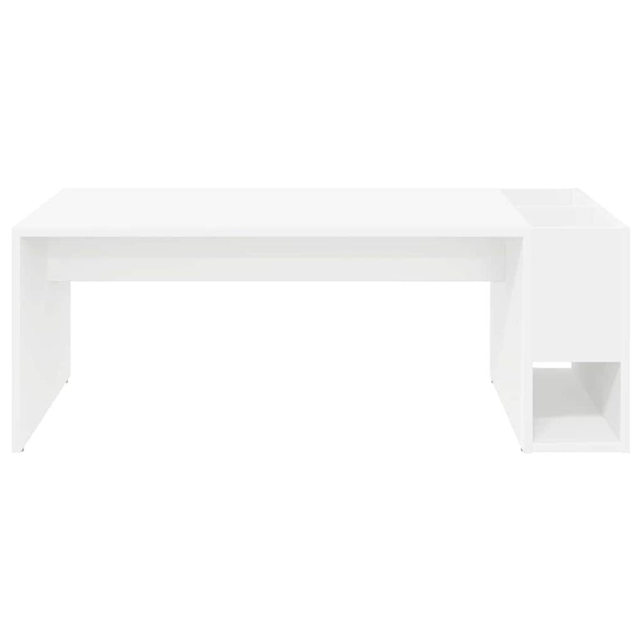 Salontafel Wit 101,5 x 50 x 37 cm Bewerkt hout