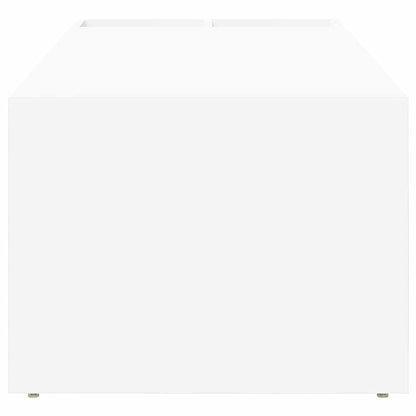 Salontafel Wit 101,5 x 50 x 37 cm Bewerkt hout