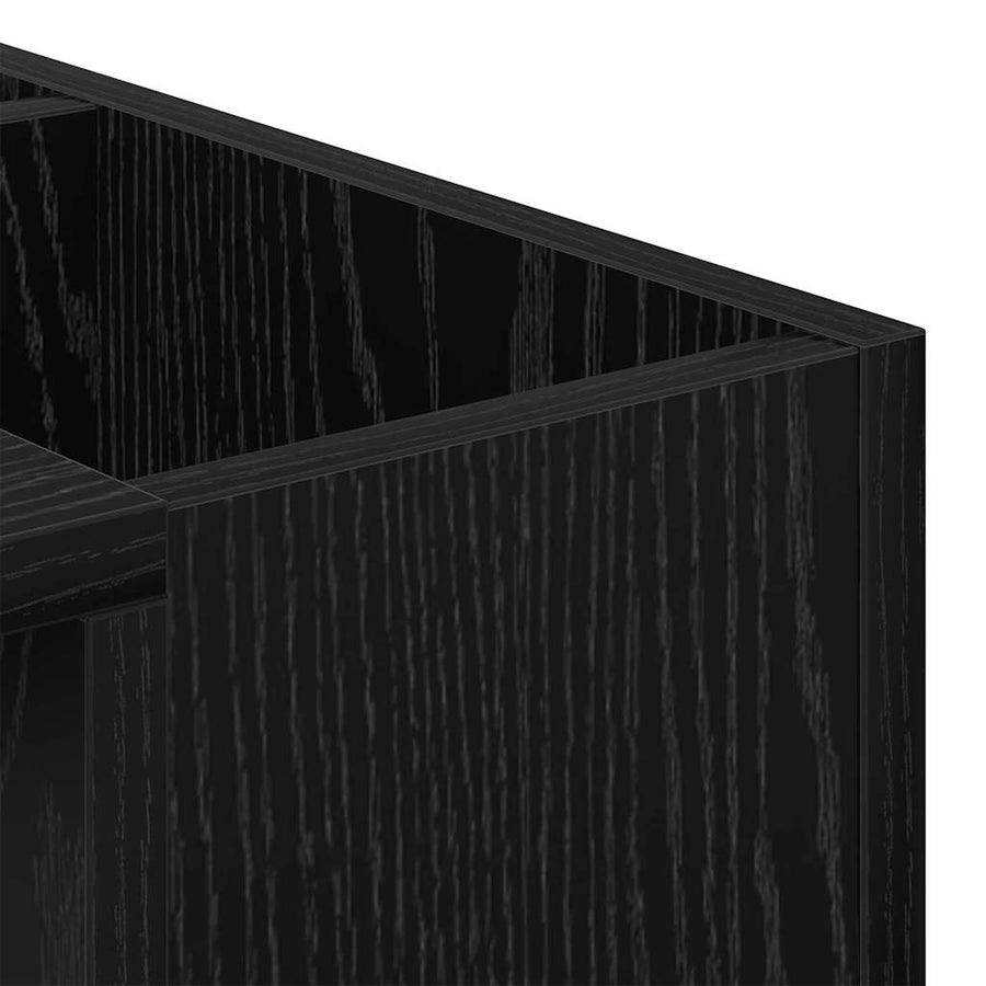 Salontafel Zwart Eiken 101,5 x 50 x 37 cm Bewerkt hout