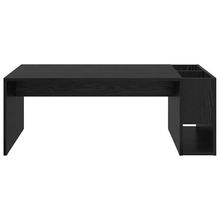 Salontafel Zwart Eiken 101,5 x 50 x 37 cm Bewerkt hout