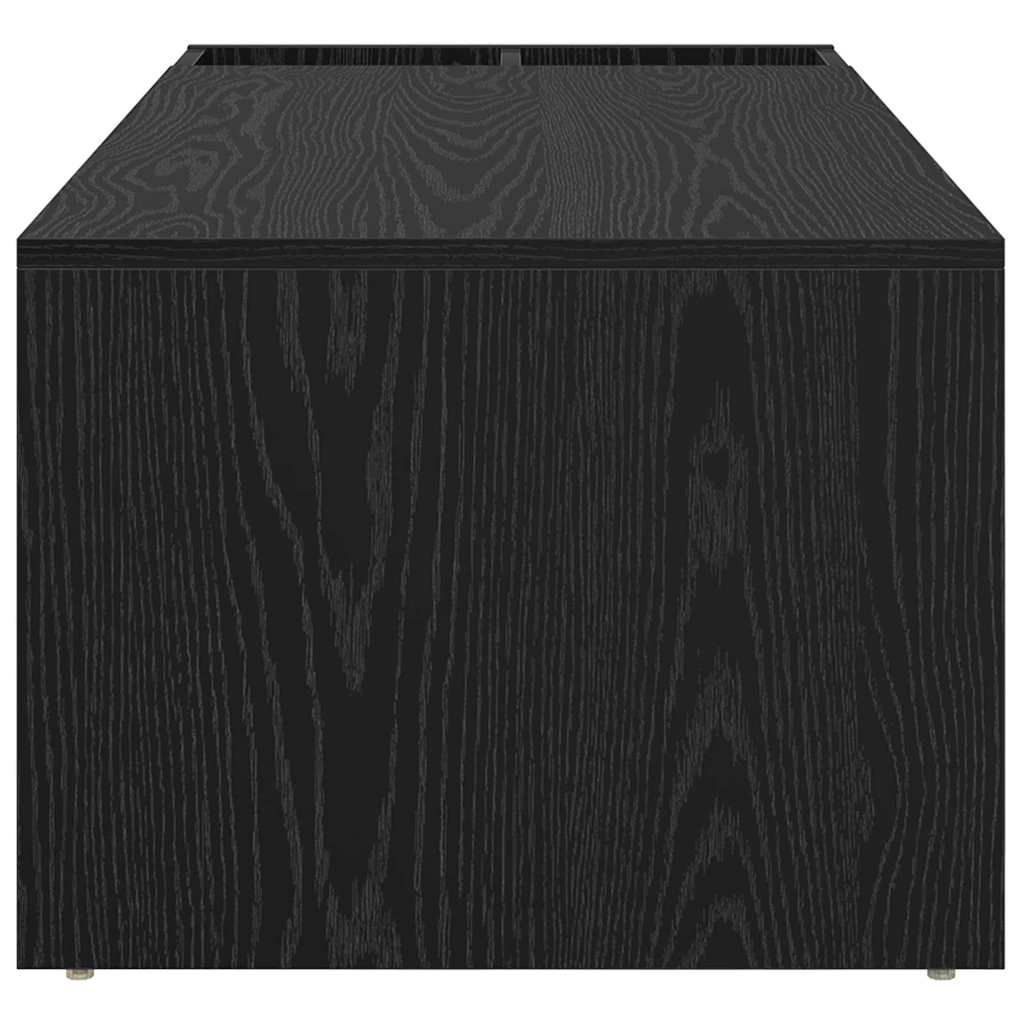 Salontafel Zwart Eiken 101,5 x 50 x 37 cm Bewerkt hout