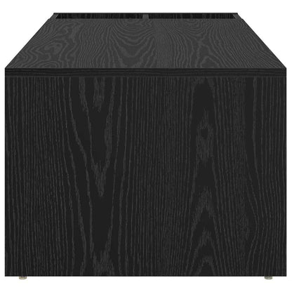 Salontafel Zwart Eiken 101,5 x 50 x 37 cm Bewerkt hout