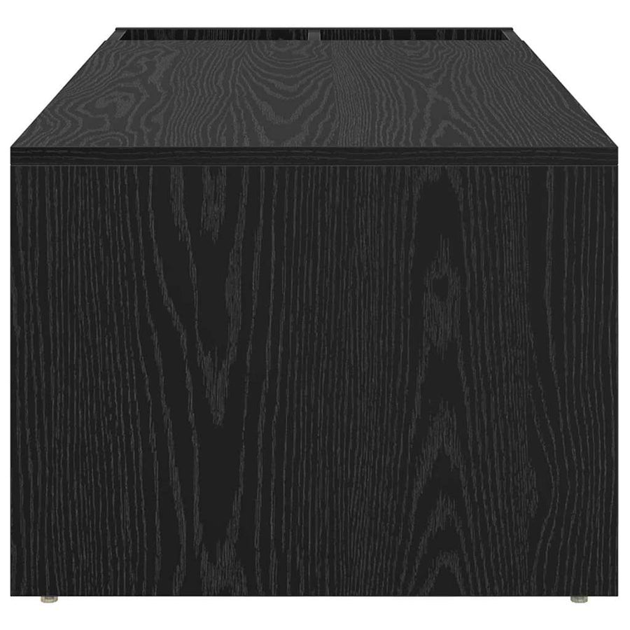 Salontafel Zwart Eiken 101,5 x 50 x 37 cm Bewerkt hout