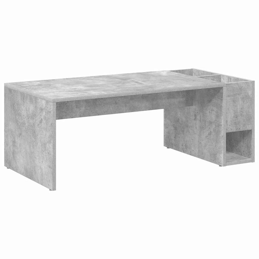 Salontafel Beton Grijs 101,5 x 50 x 37 cm Bewerkt hout