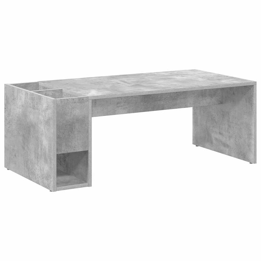 Salontafel Beton Grijs 101,5 x 50 x 37 cm Bewerkt hout