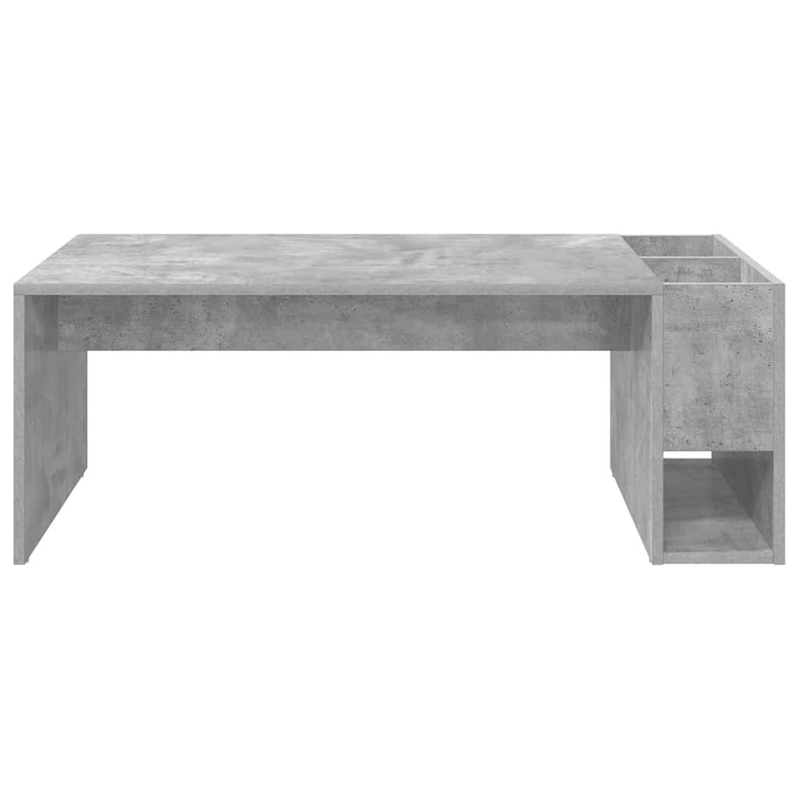 Salontafel Beton Grijs 101,5 x 50 x 37 cm Bewerkt hout