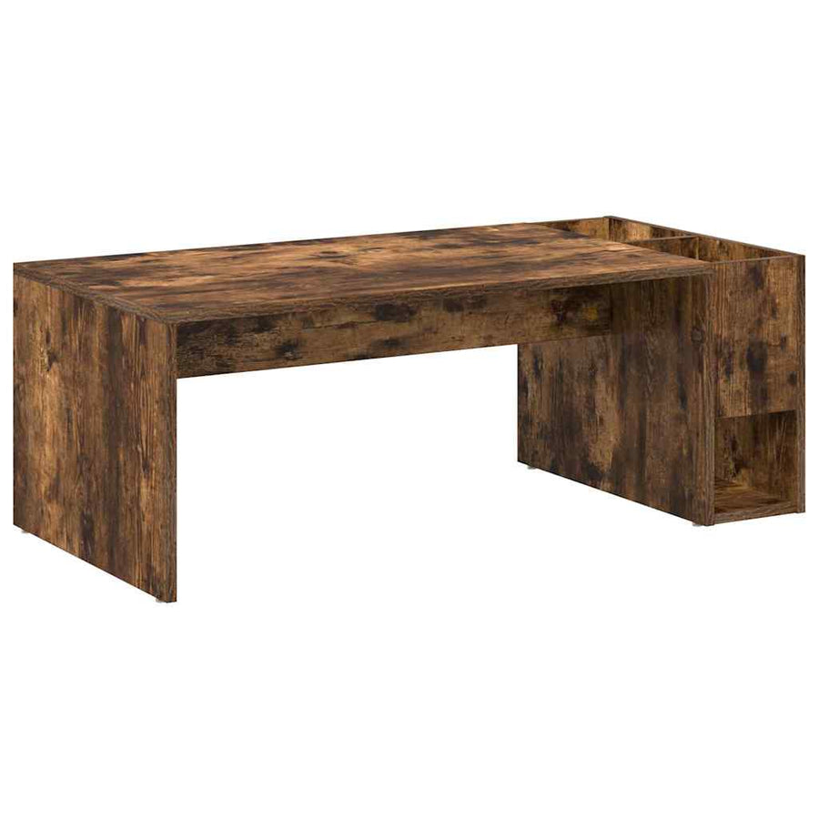 Salontafel Gerookt eiken 101,5 x 50 x 37 cm Bewerkt hout