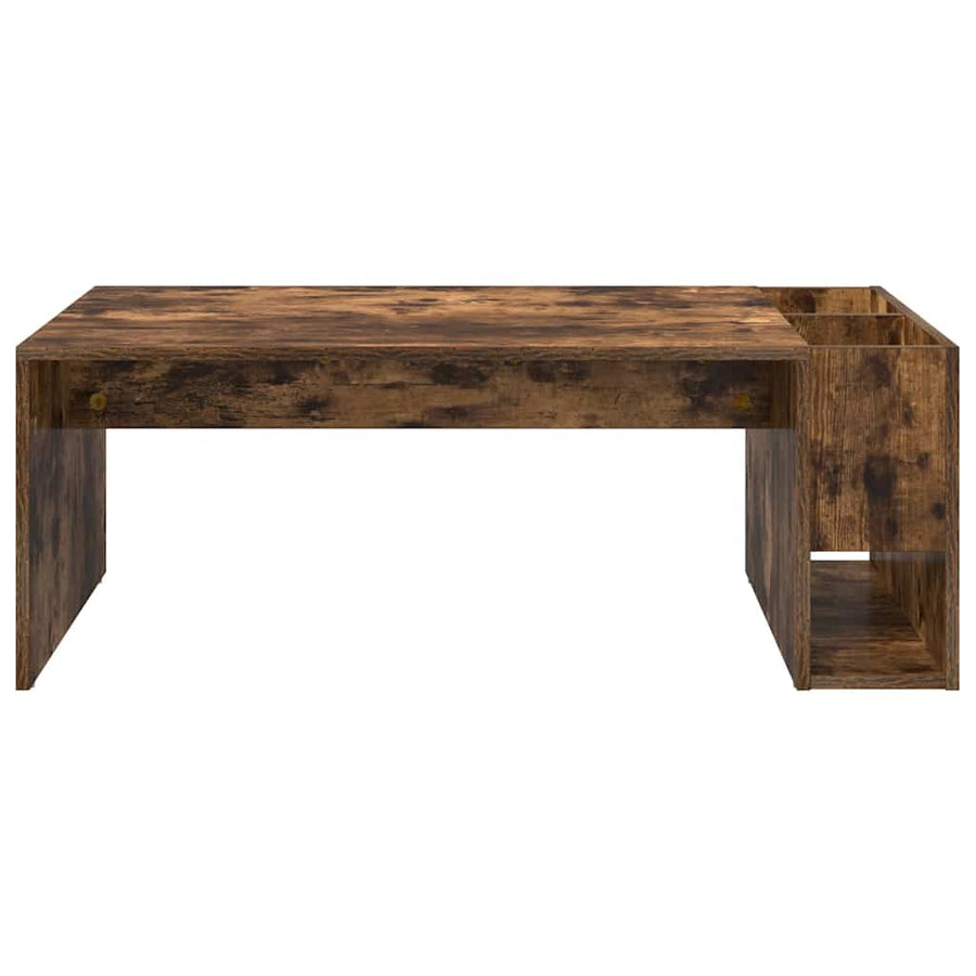 Salontafel Gerookt eiken 101,5 x 50 x 37 cm Bewerkt hout