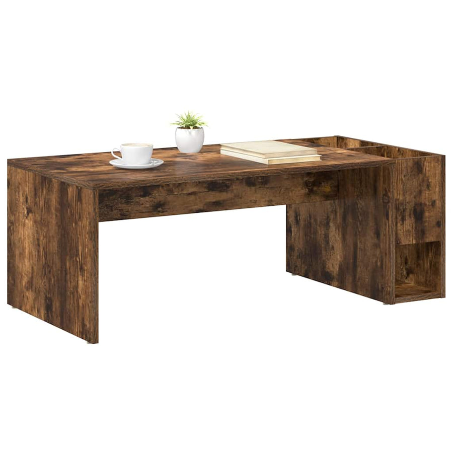 Salontafel Gerookt eiken 101,5 x 50 x 37 cm Bewerkt hout