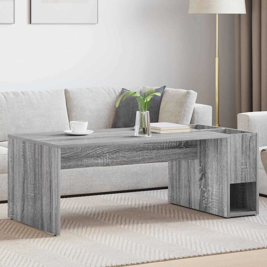 Salontafel Grijs Sonoma 101,5 x 50 x 37 cm Bewerkt hout