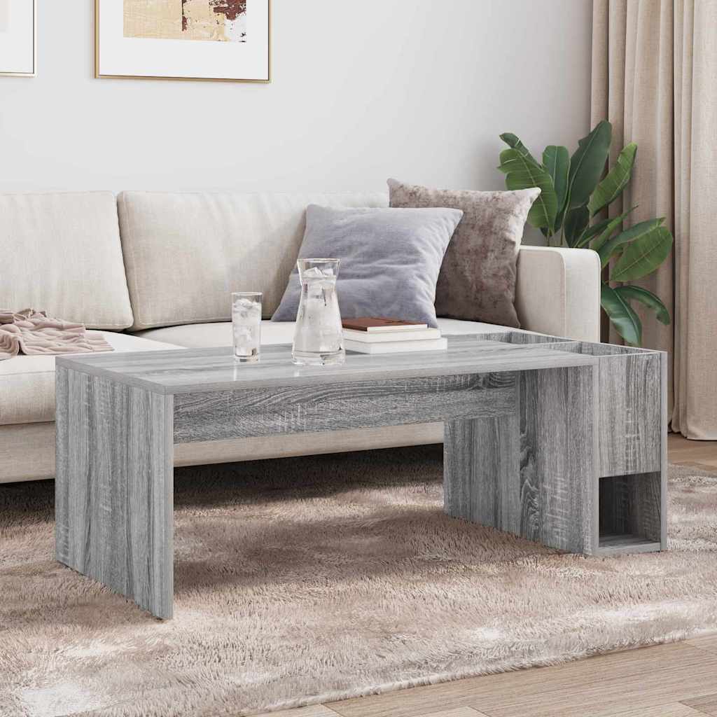 Salontafel Grijs Sonoma 101,5 x 50 x 37 cm Bewerkt hout