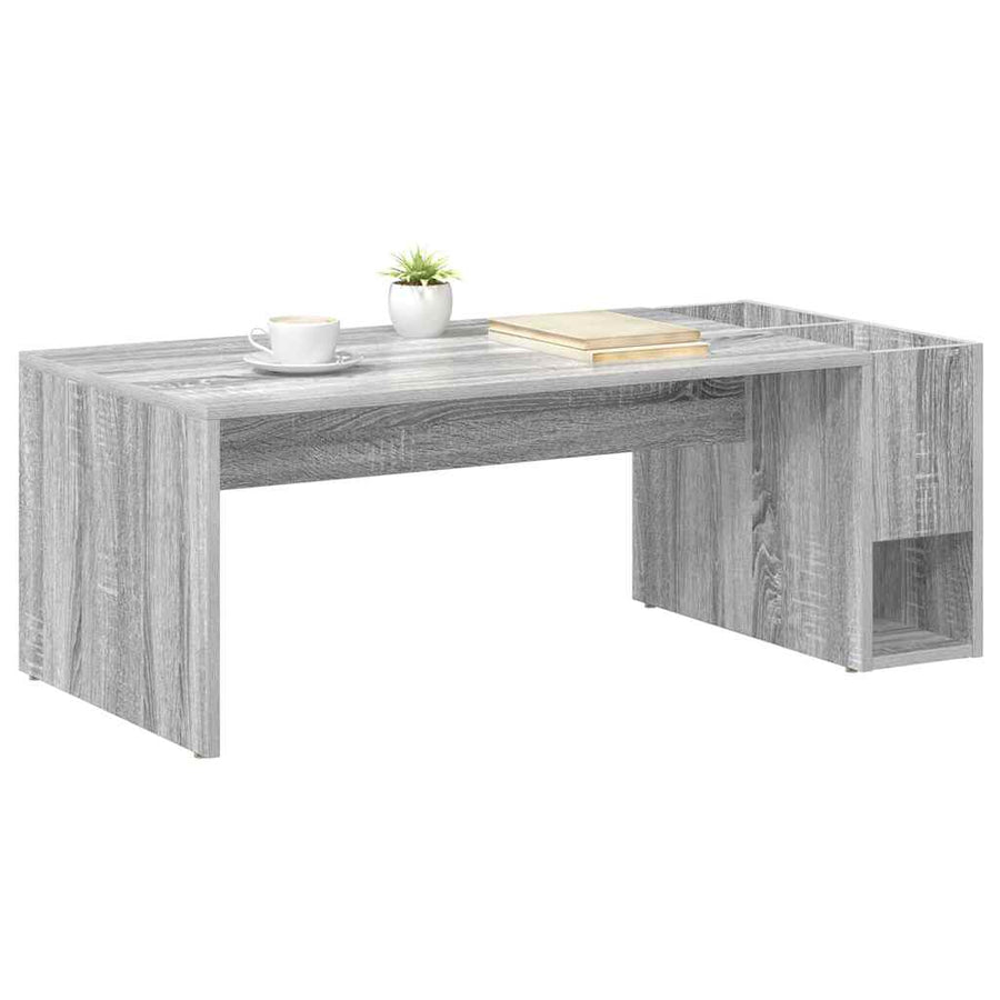 Salontafel Grijs Sonoma 101,5 x 50 x 37 cm Bewerkt hout