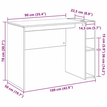 Bureau Wit 109 x 50 x 78 cm Bewerkt hout