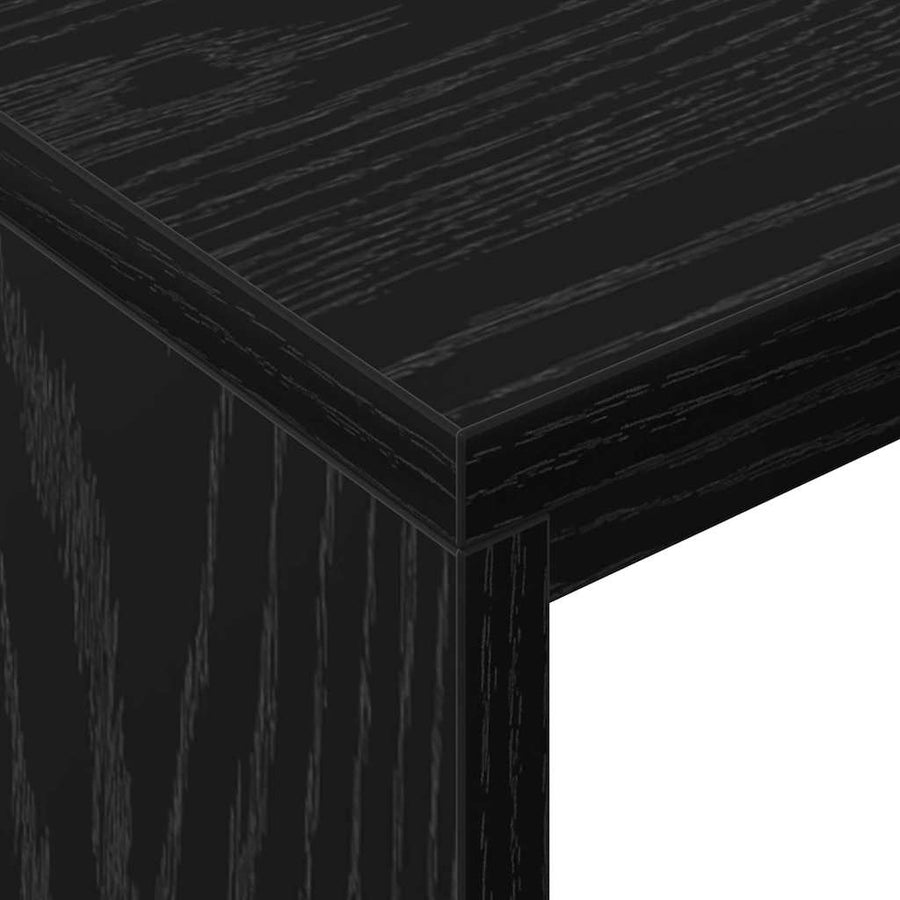Bureau Zwart Eiken 109 x 50 x 78 cm Bewerkt hout