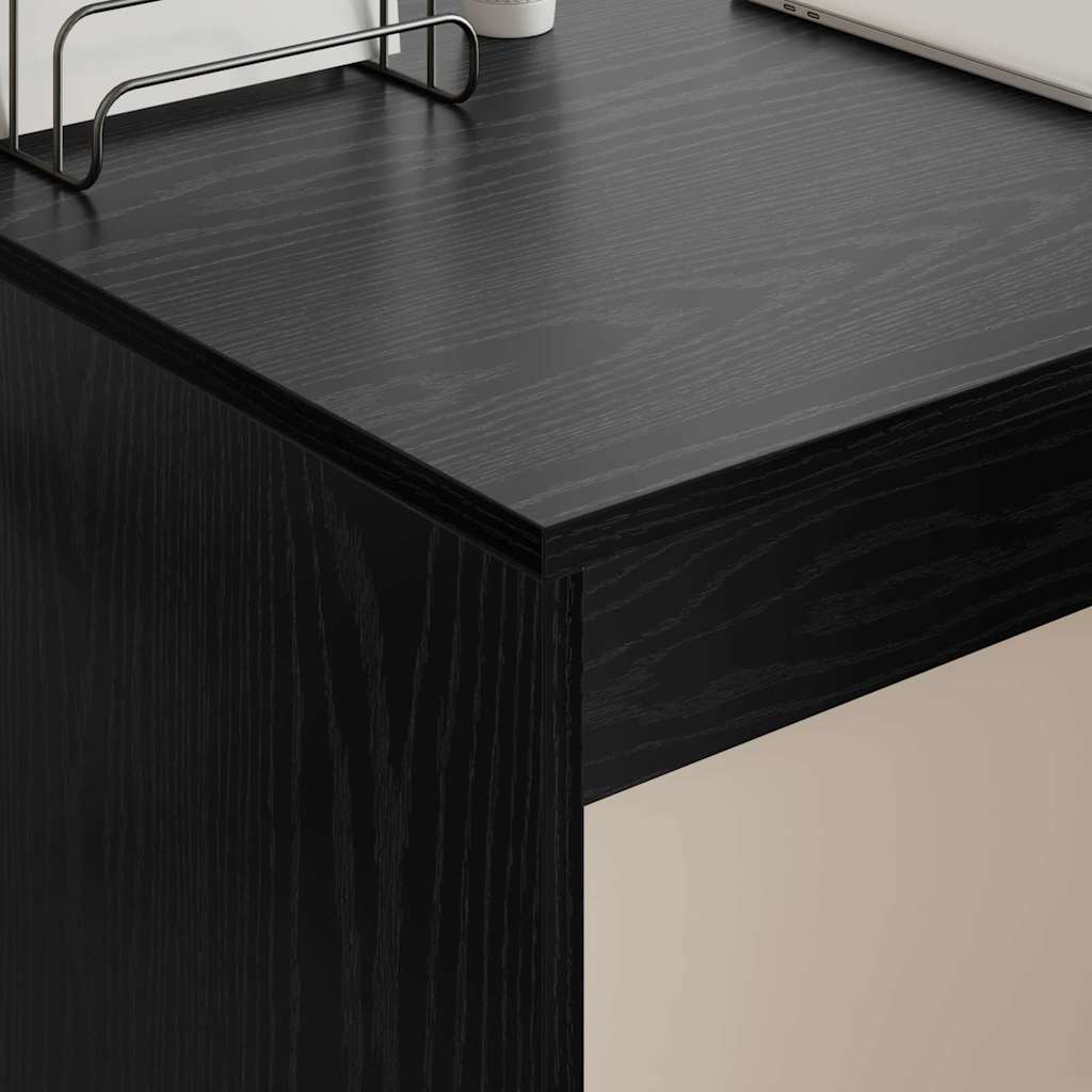 Bureau Zwart Eiken 109 x 50 x 78 cm Bewerkt hout
