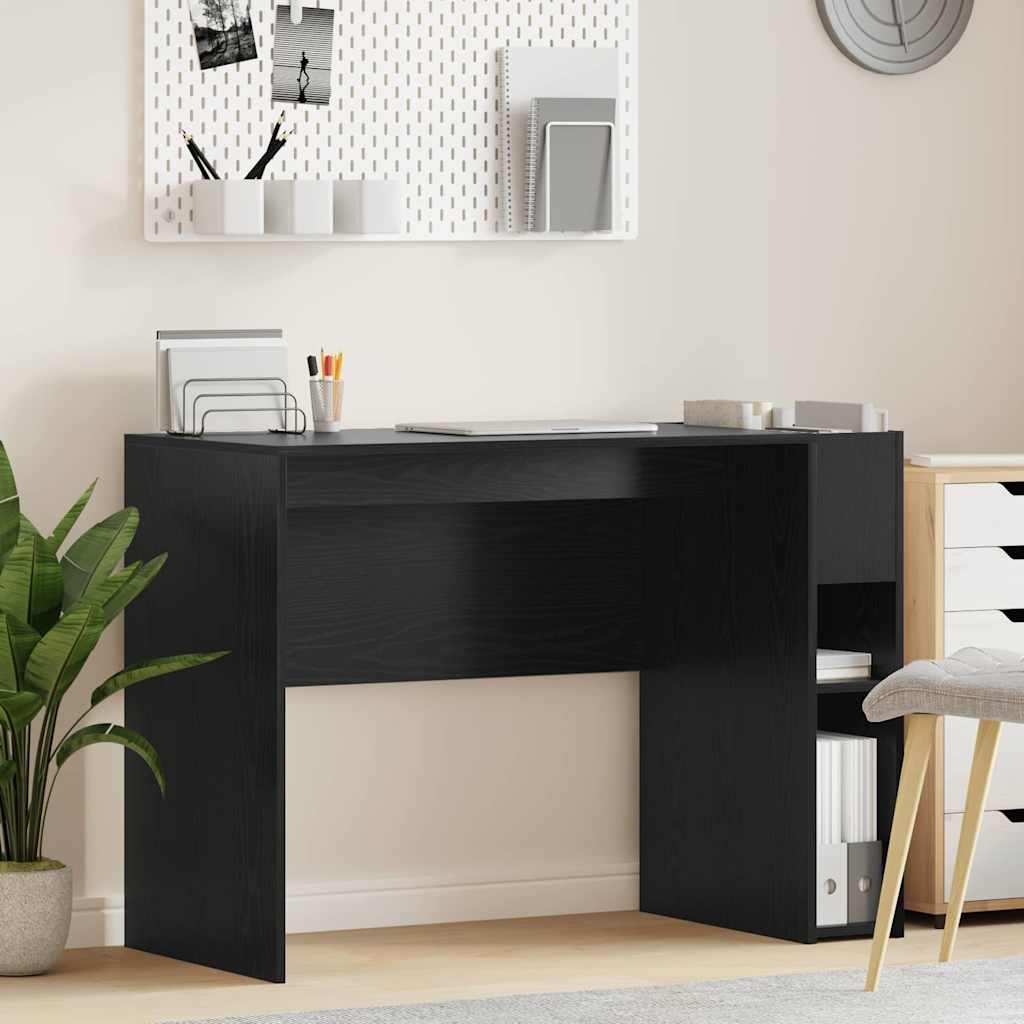 Bureau Zwart Eiken 109 x 50 x 78 cm Bewerkt hout