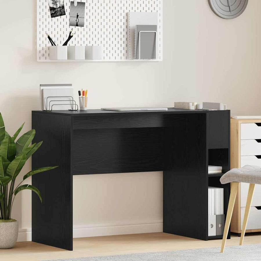 Bureau Zwart Eiken 109 x 50 x 78 cm Bewerkt hout