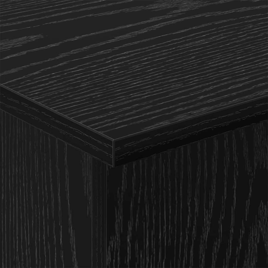 Bijzettafel Zwart Eiken 35,5 x 35 x 40 cm Bewerkt hout