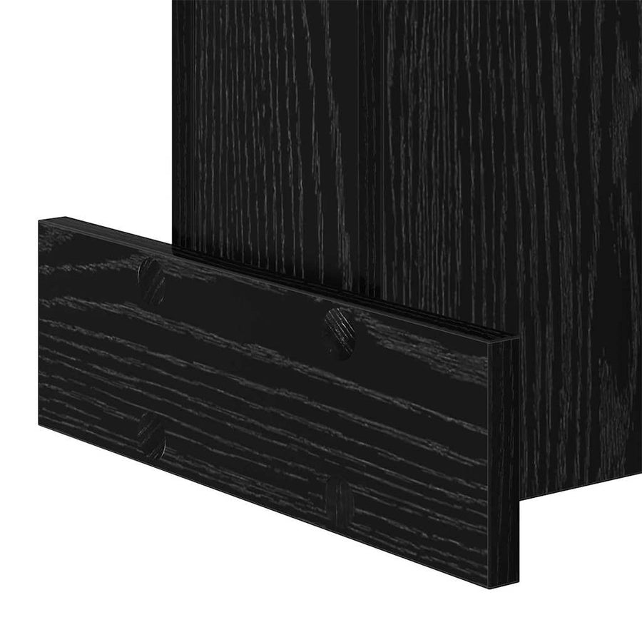 Bijzettafel Zwart Eiken 35,5 x 35 x 40 cm Bewerkt hout