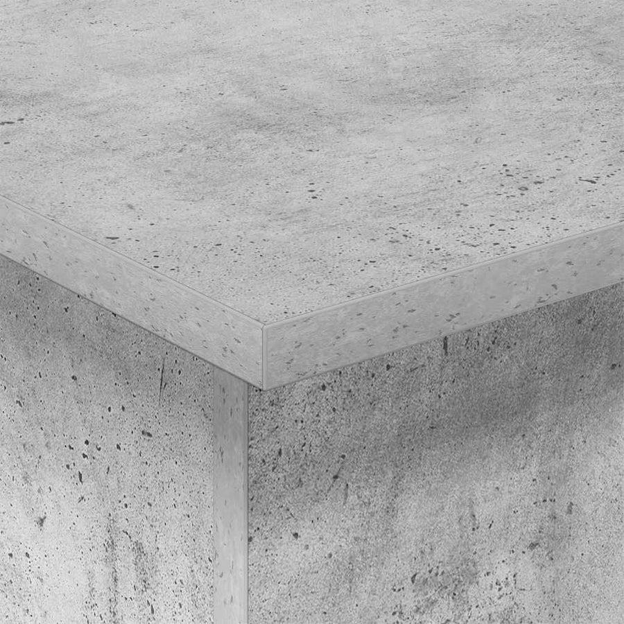 Bijzettafel Beton Grijs 35,5 x 35 x 40 cm Bewerkt hout