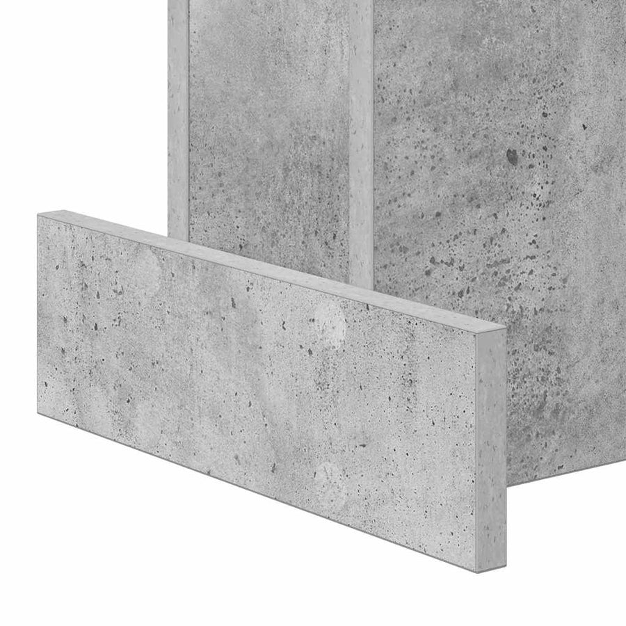 Bijzettafel Beton Grijs 35,5 x 35 x 40 cm Bewerkt hout