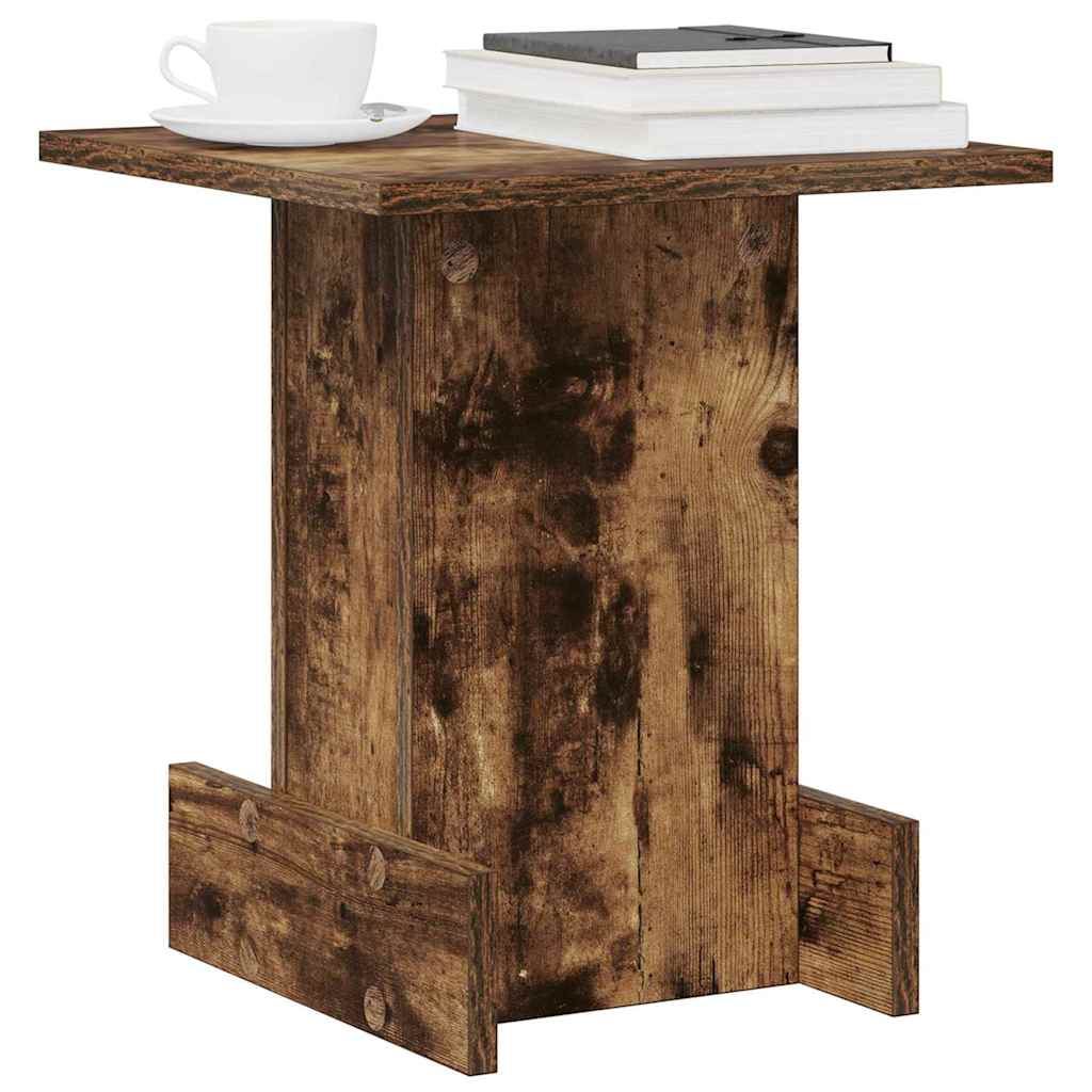 Bijzettafel Gerookt eiken 35,5 x 35 x 40 cm Bewerkt hout