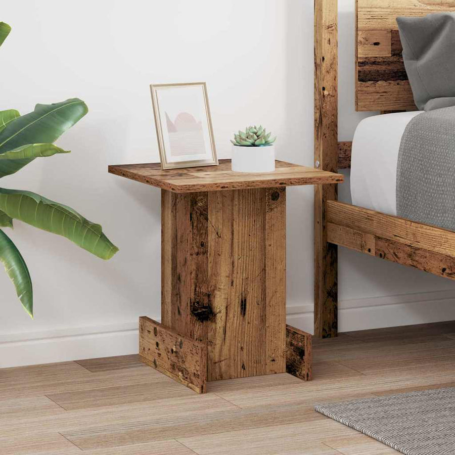 Bijzettafel Oudhout 35,5 x 35 x 40 cm Bewerkt hout
