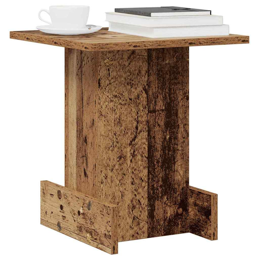 Bijzettafel Oudhout 35,5 x 35 x 40 cm Bewerkt hout