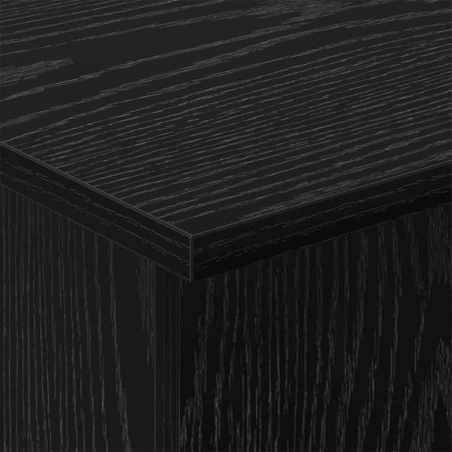 Bijzettafel Zwart Eiken 44,5 x 45 x 55 cm Bewerkt hout