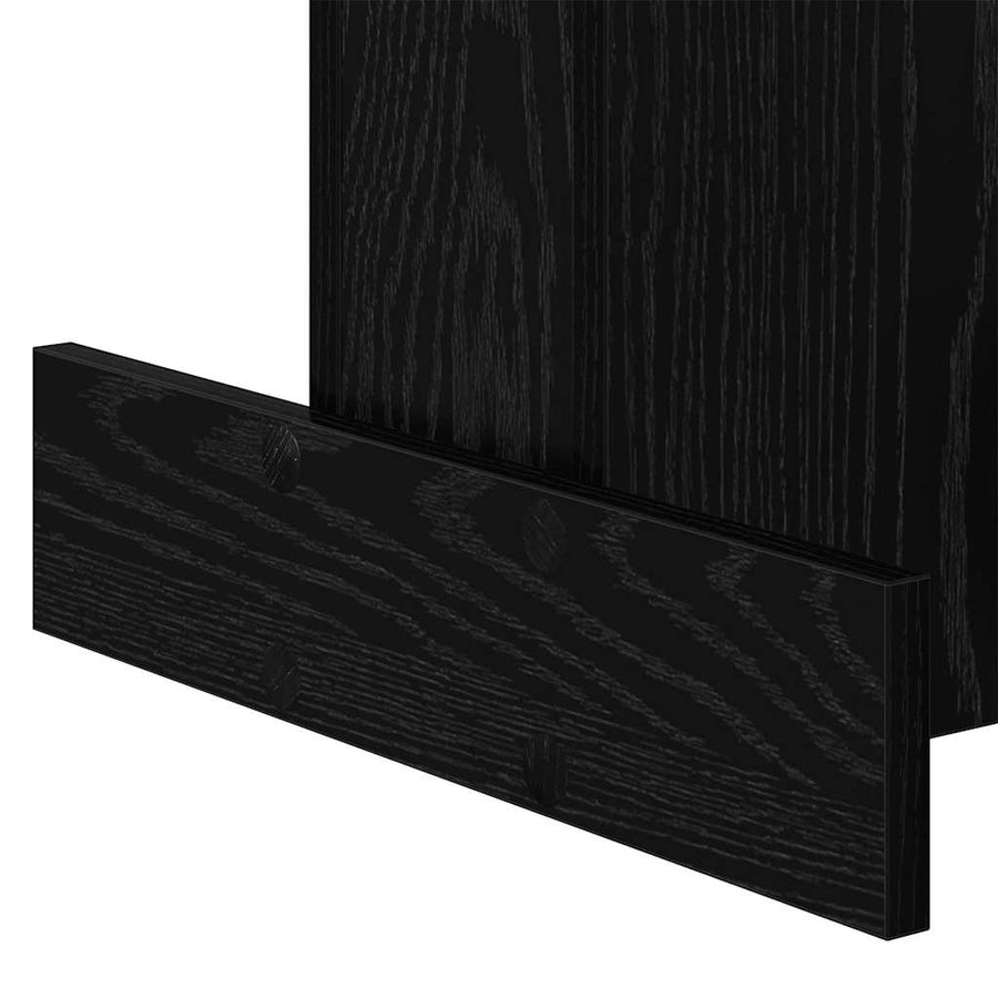 Bijzettafel Zwart Eiken 44,5 x 45 x 55 cm Bewerkt hout