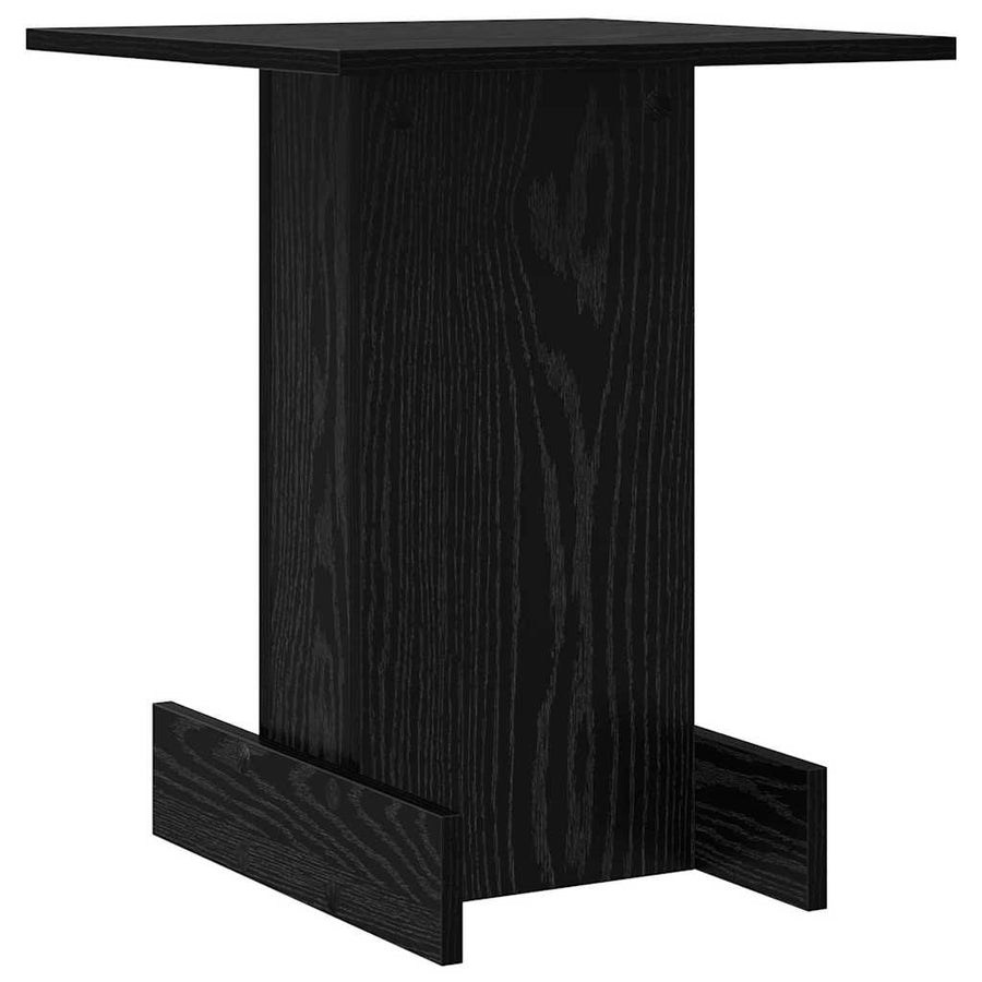 Bijzettafel Zwart Eiken 44,5 x 45 x 55 cm Bewerkt hout