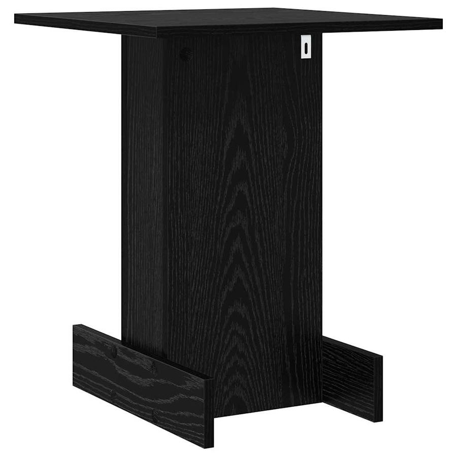 Bijzettafel Zwart Eiken 44,5 x 45 x 55 cm Bewerkt hout