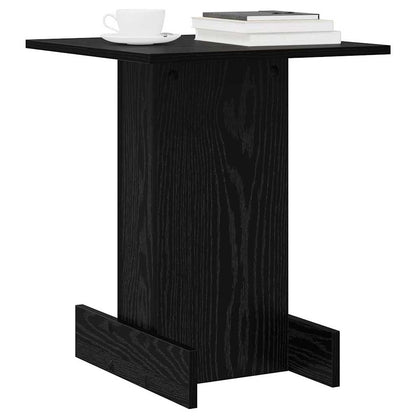 Bijzettafel Zwart Eiken 44,5 x 45 x 55 cm Bewerkt hout