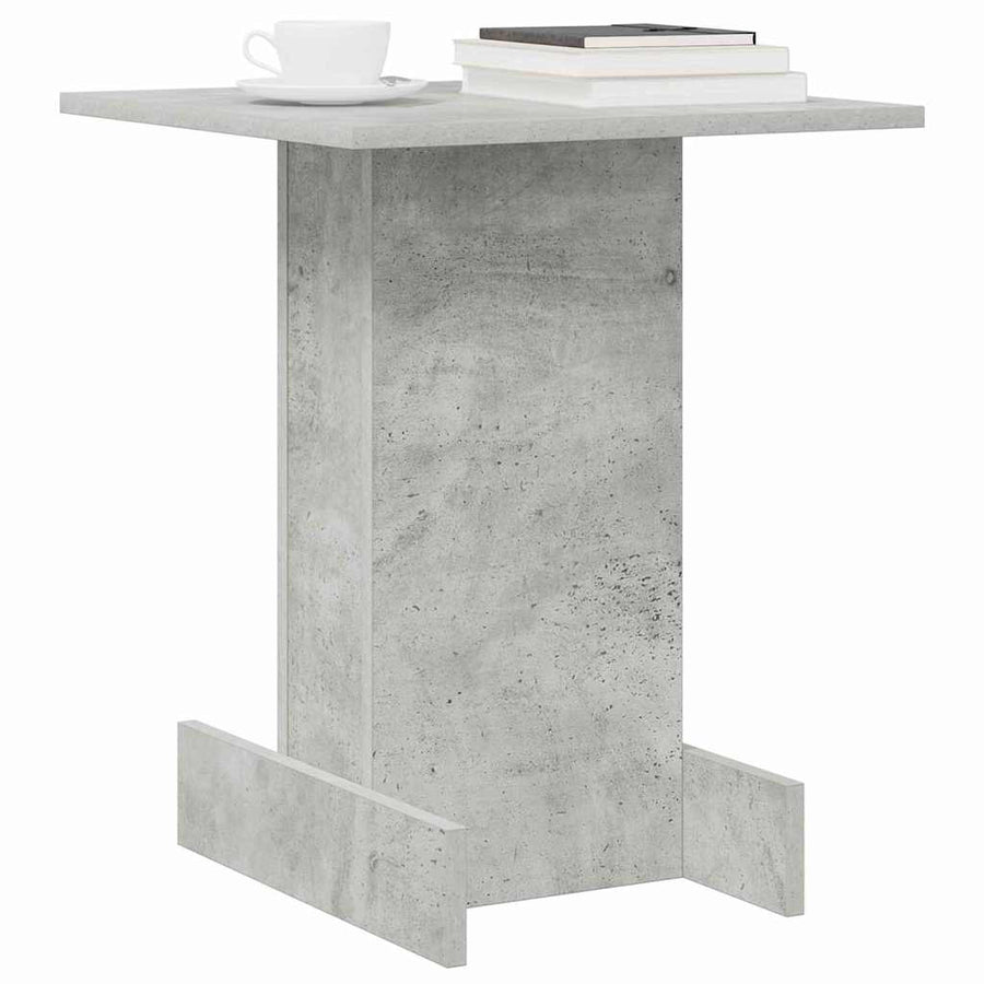 Bijzettafel Beton Grijs 44,5 x 45 x 55 cm Bewerkt hout