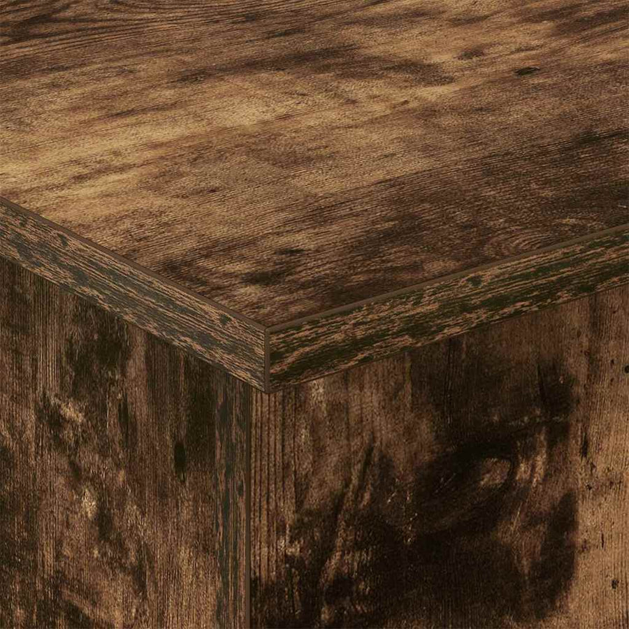 Bijzettafel Gerookt eiken 44,5 x 45 x 55 cm Bewerkt hout