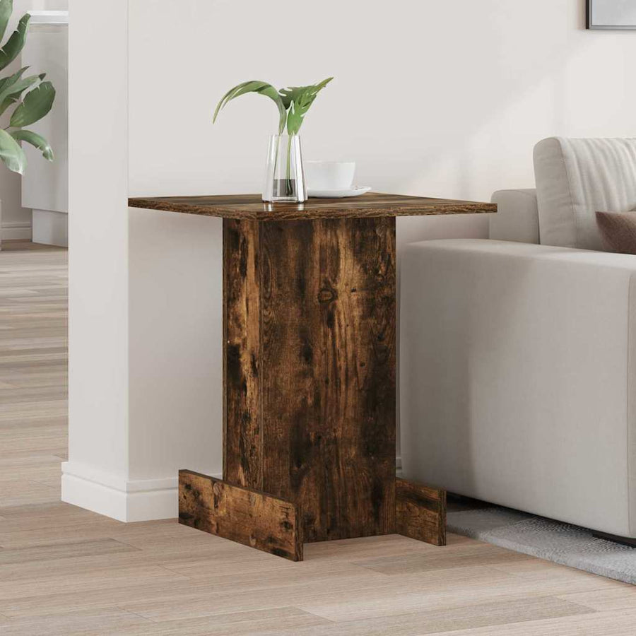 Bijzettafel Gerookt eiken 44,5 x 45 x 55 cm Bewerkt hout