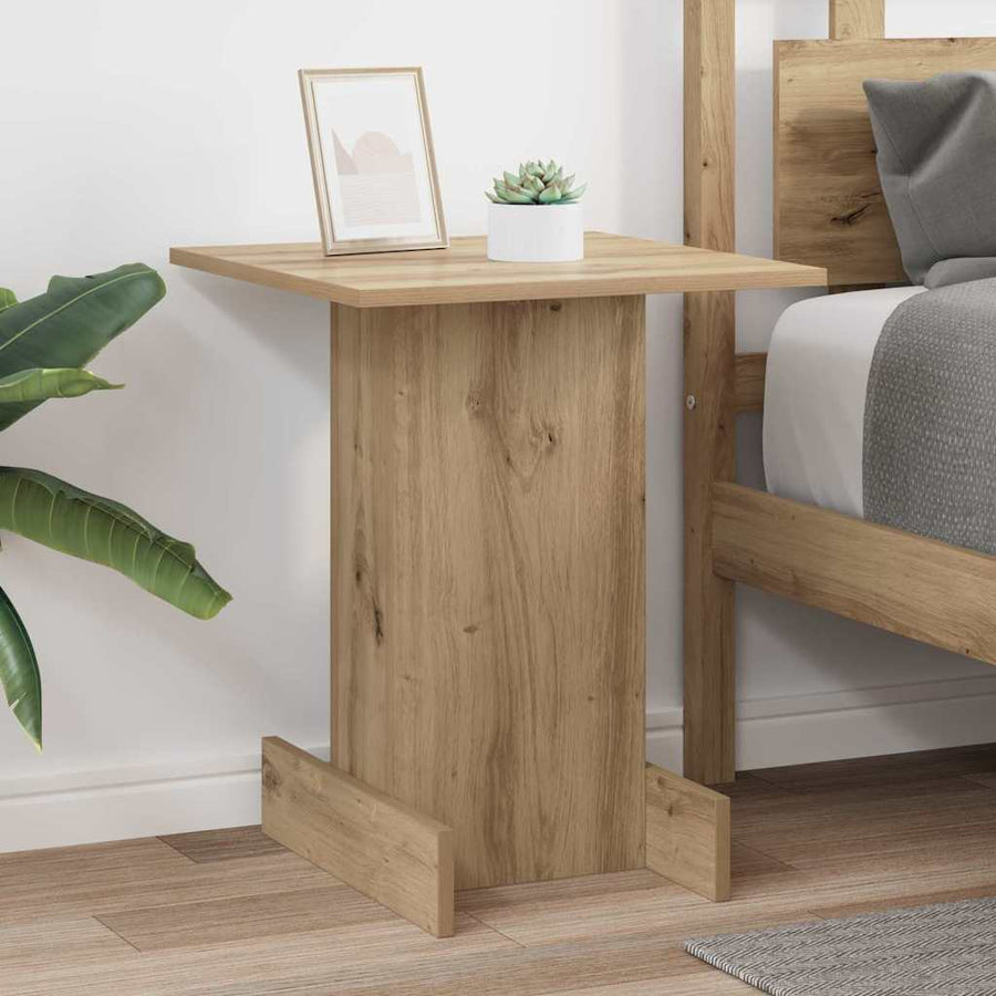 Bijzettafel Artisan Eiken 44,5 x 45 x 55 cm Bewerkt hout