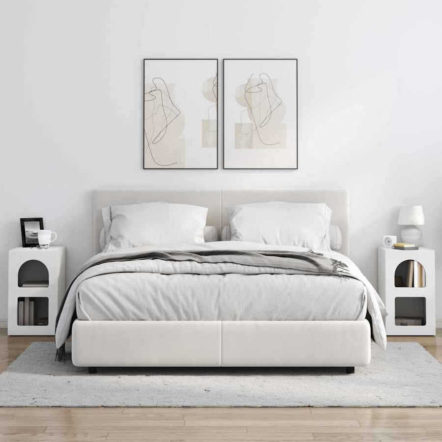 Nachtkastje 2 pcs Wit 29,5 x 35 x 50 cm Bewerkt hout