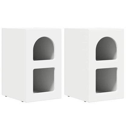 Nachtkastje 2 pcs Wit 29,5 x 35 x 50 cm Bewerkt hout